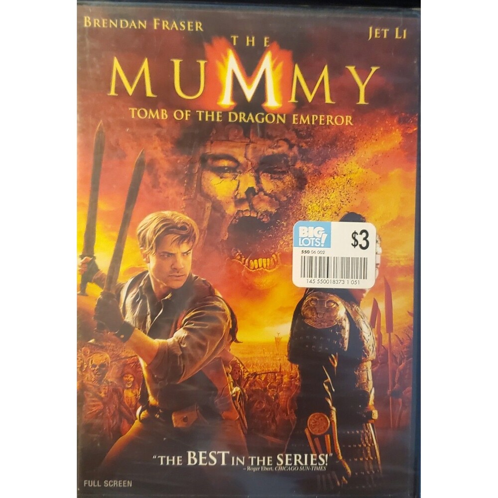 The Mummy: Tomb of the Dragon Emperor DVD Brendan Fraser Jet Li Full Screen
